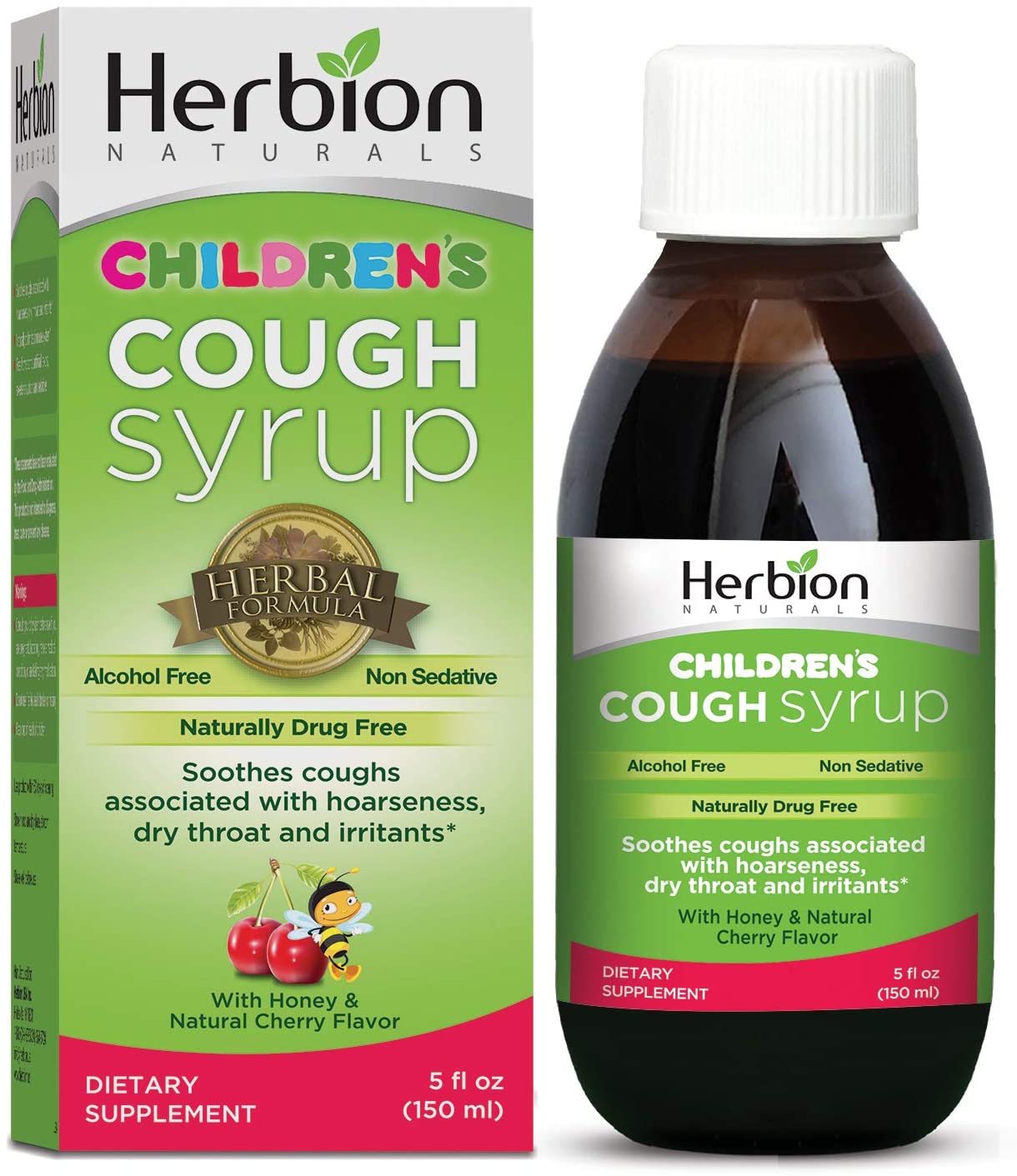 Herbion Naturals Cough Syrup for Children - 5fl oz - Good Tasting Supplement with Natural Honey