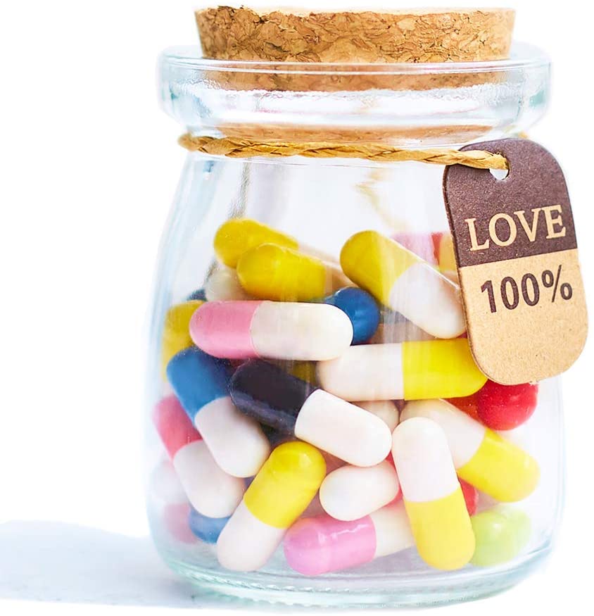 Boyfriend Gifts Message in a Bottle Capsule Letter 50 Pcs