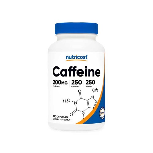 Nutricost Caffeine 200mg – 250 Capsules, 250 Servings