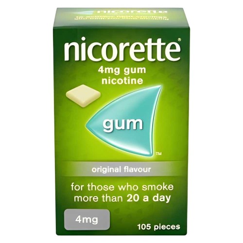 Nicorette 4mg Nicotine Gum – Original Flavor, 105 Pieces