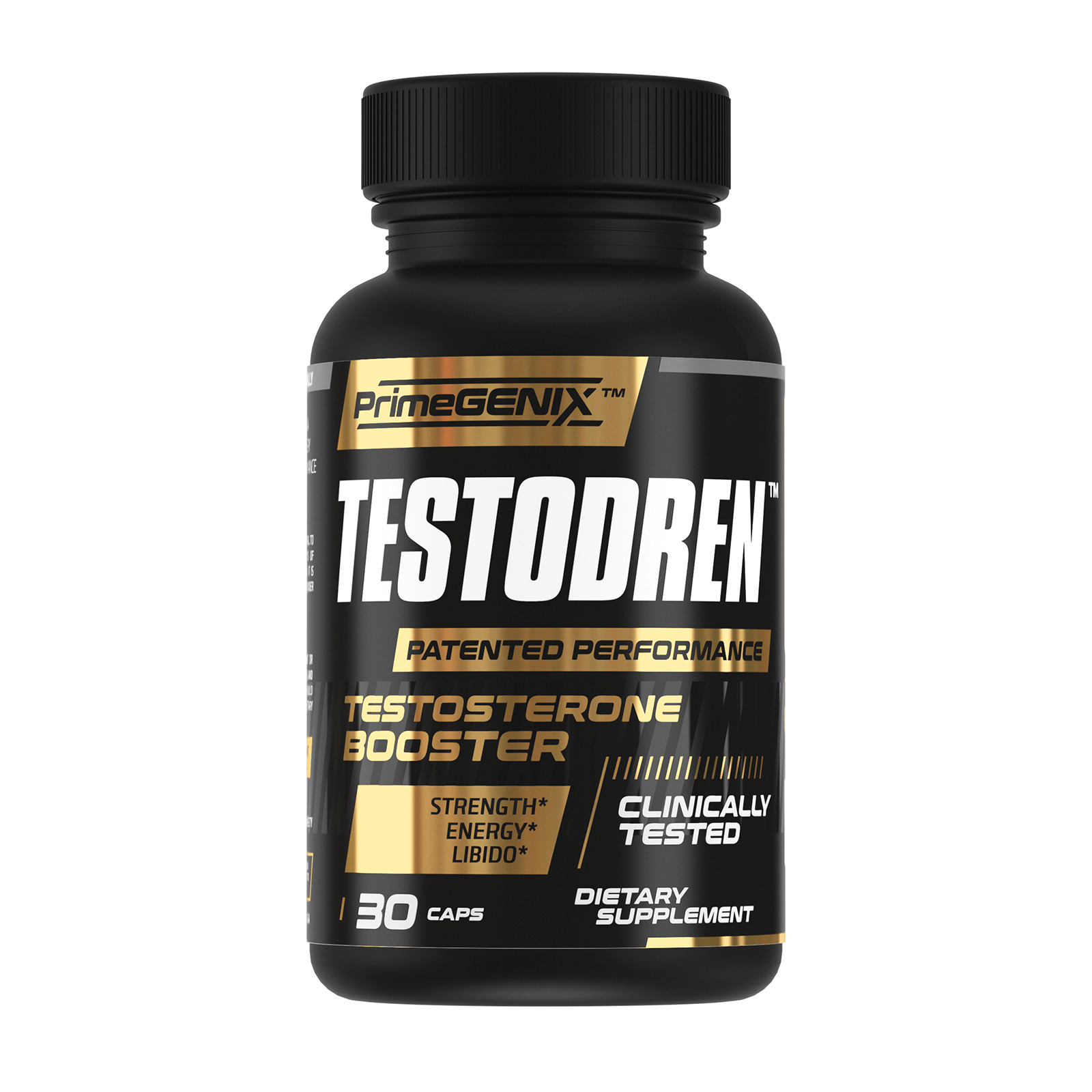 Prime Genix Testodren – Patented Testosterone Booster for Strength, Energy & Libido, 30 Capsules
