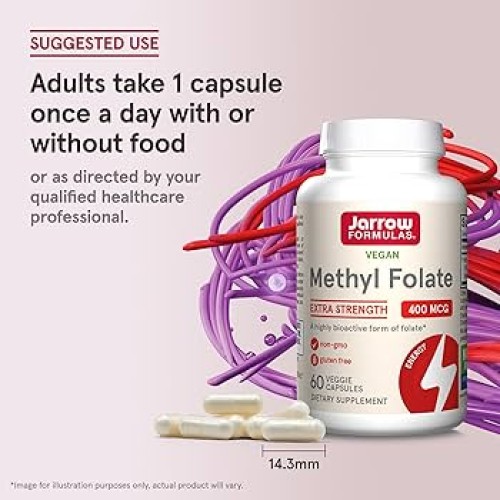 Jarrow Formulas Vegan Methyl Folate Capsules